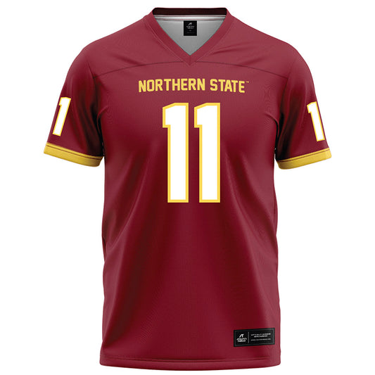 NSU - NCAA Football : Kiyon Johnston - Maroon Football Jersey-0