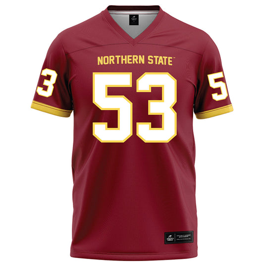 NSU - NCAA Football : Graham Borden - Maroon Football Jersey-0
