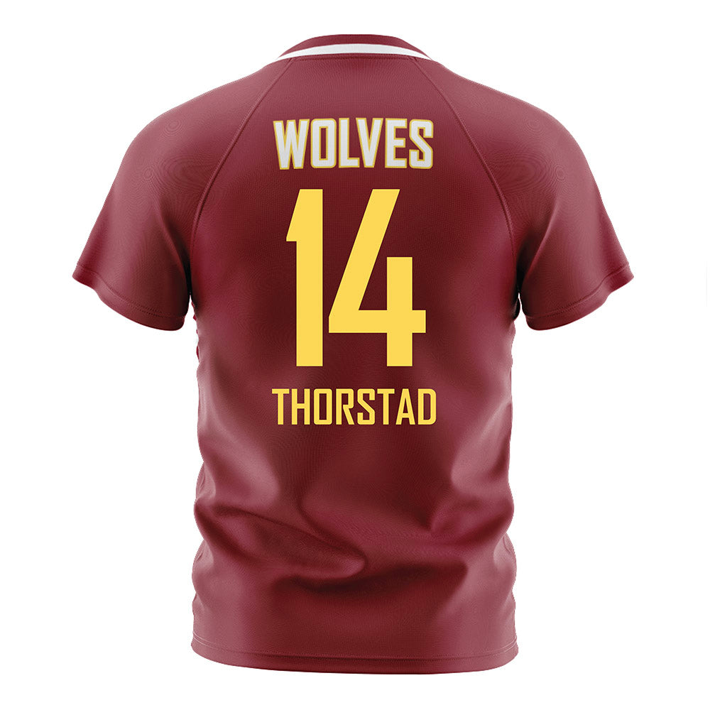 NSU - NCAA Women's Soccer : Addyson Thorstad - Maroon Soccer Jersey-1