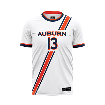 Auburn - NCAA Women's Soccer : Asha Means - White Soccer Jersey-0