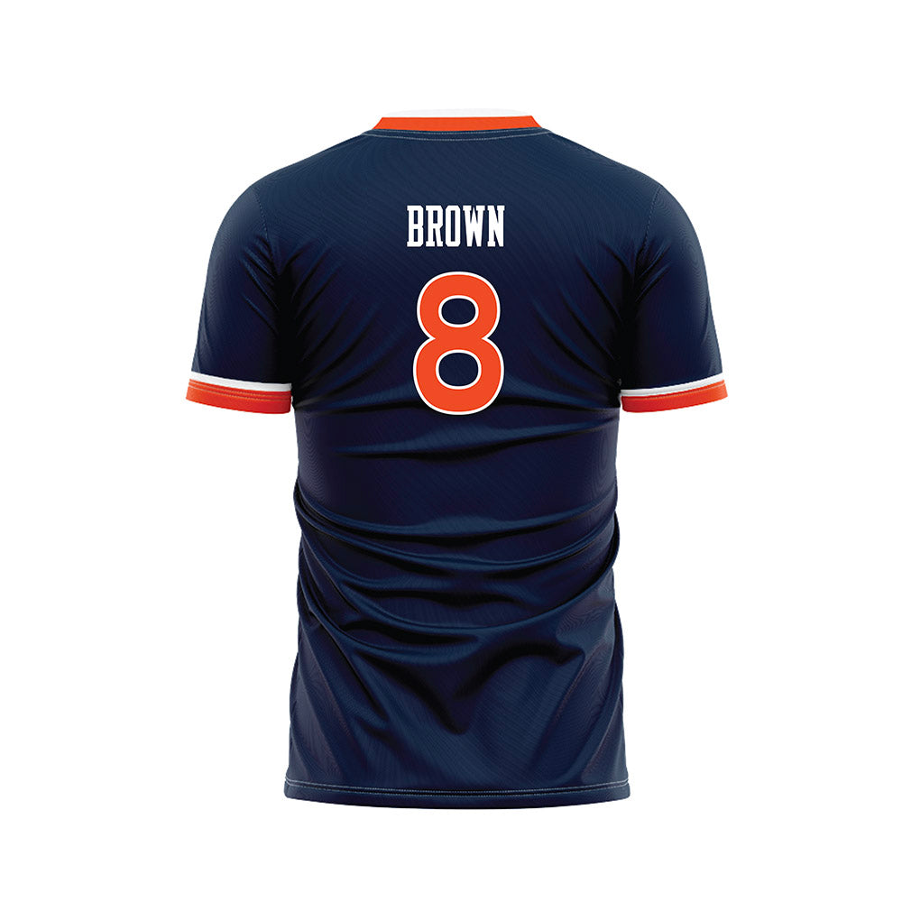 Auburn - NCAA Women's Soccer : Gracie Brown - Navy Soccer Jersey-1