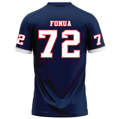 Fresno State - NCAA Football : Edward Fonua - Blue Football Jersey
