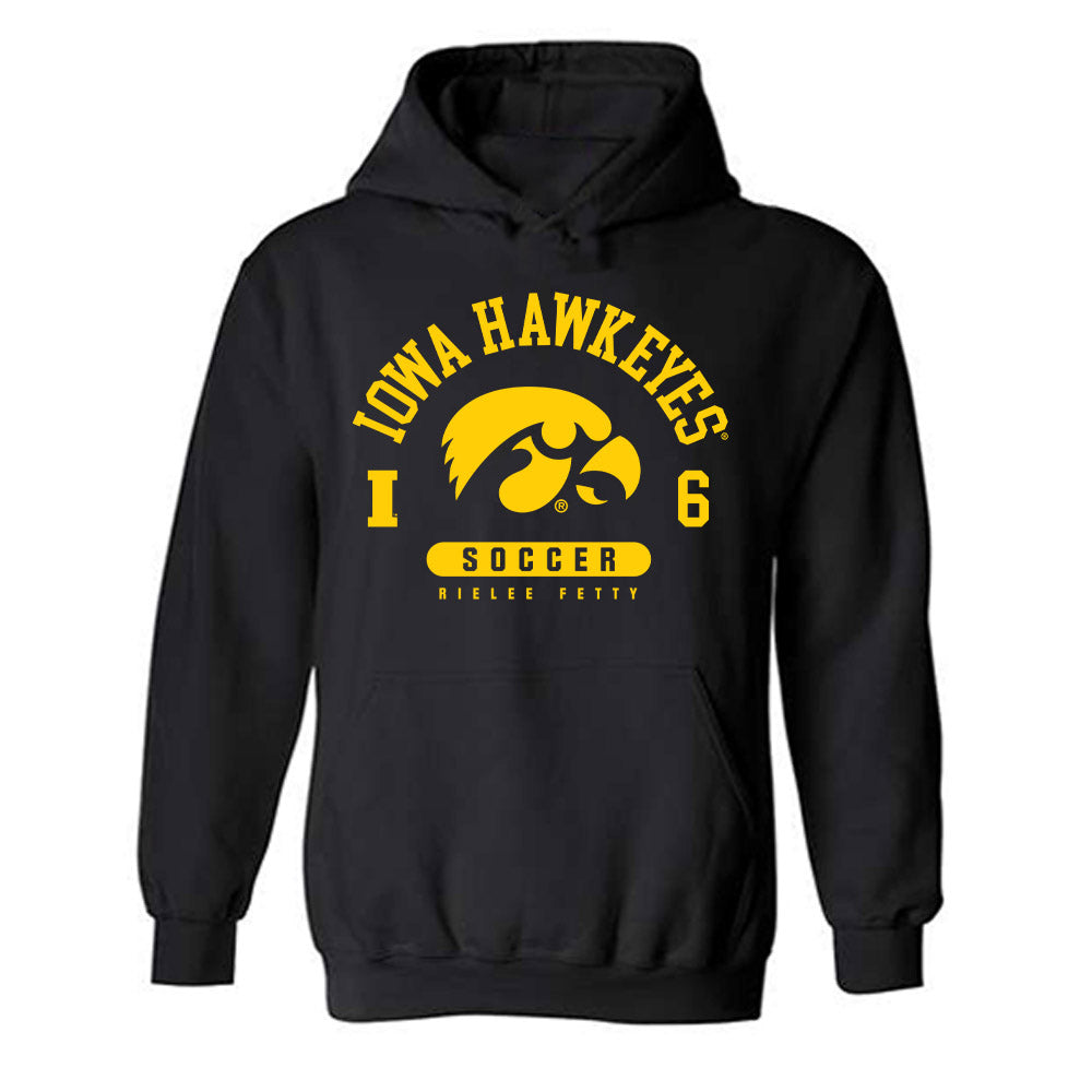 Iowa - NCAA Women's Soccer : Rielee Fetty - Classic Fashion Shersey Hooded Sweatshirt-0