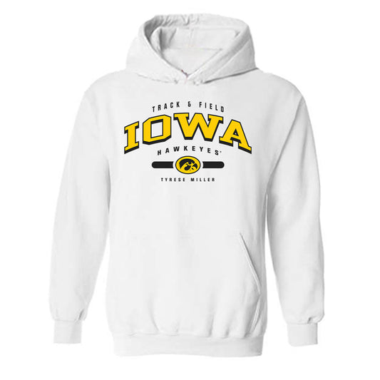 Iowa - NCAA Men's Track & Field : Tyrese Miller - Classic Fashion Shersey Hooded Sweatshirt-0