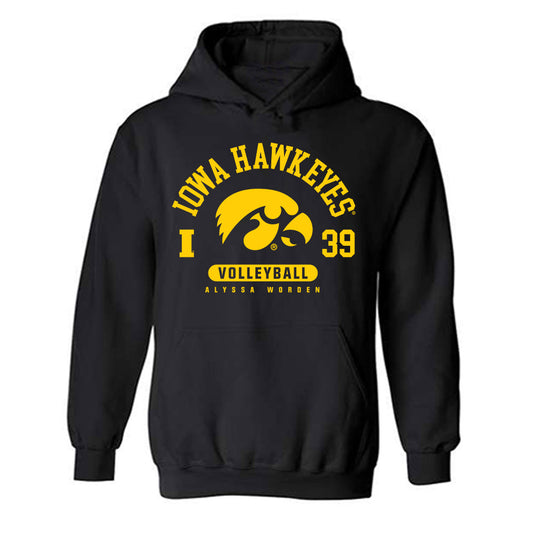 Iowa - NCAA Women's Volleyball : Alyssa Worden - Classic Fashion Shersey Hooded Sweatshirt