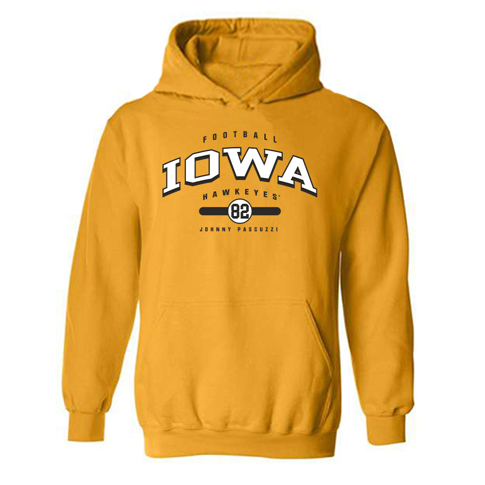 Iowa - NCAA Football : Johnny Pascuzzi - Classic Fashion Shersey Hooded Sweatshirt