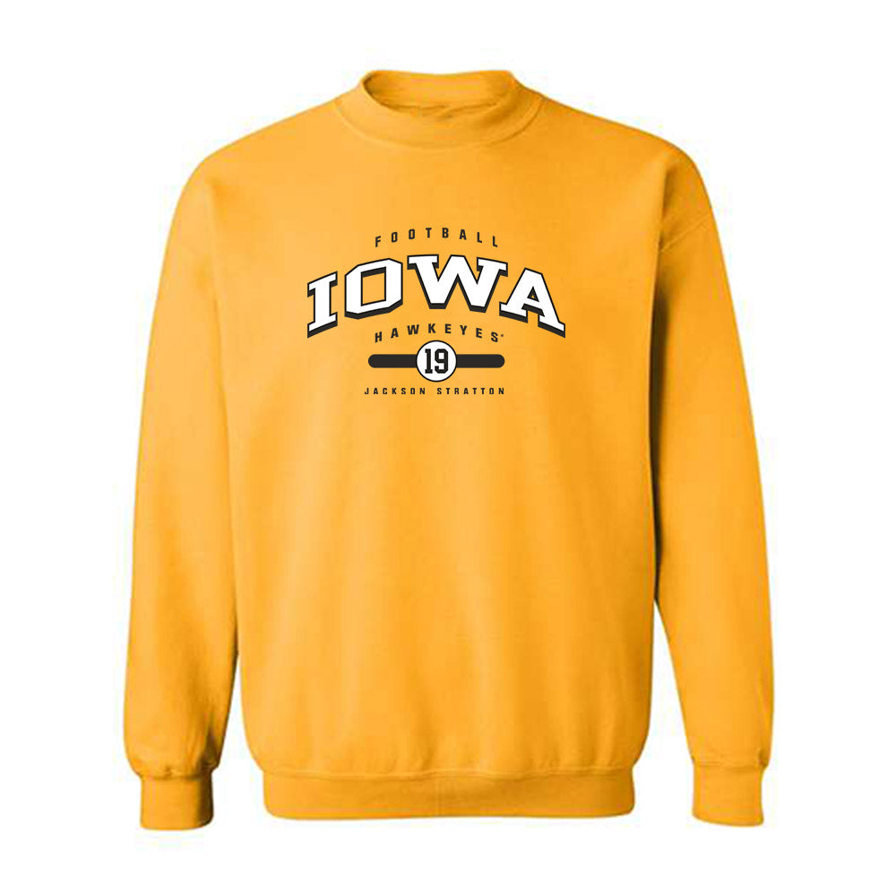 Iowa - NCAA Football : Jackson Stratton - Classic Fashion Shersey Crewneck Sweatshirt-0