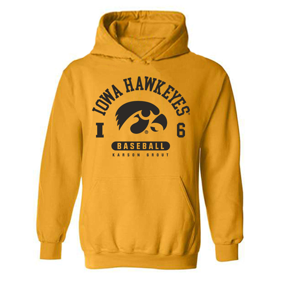 Iowa - NCAA Baseball : Karson Grout - Classic Fashion Shersey Hooded Sweatshirt