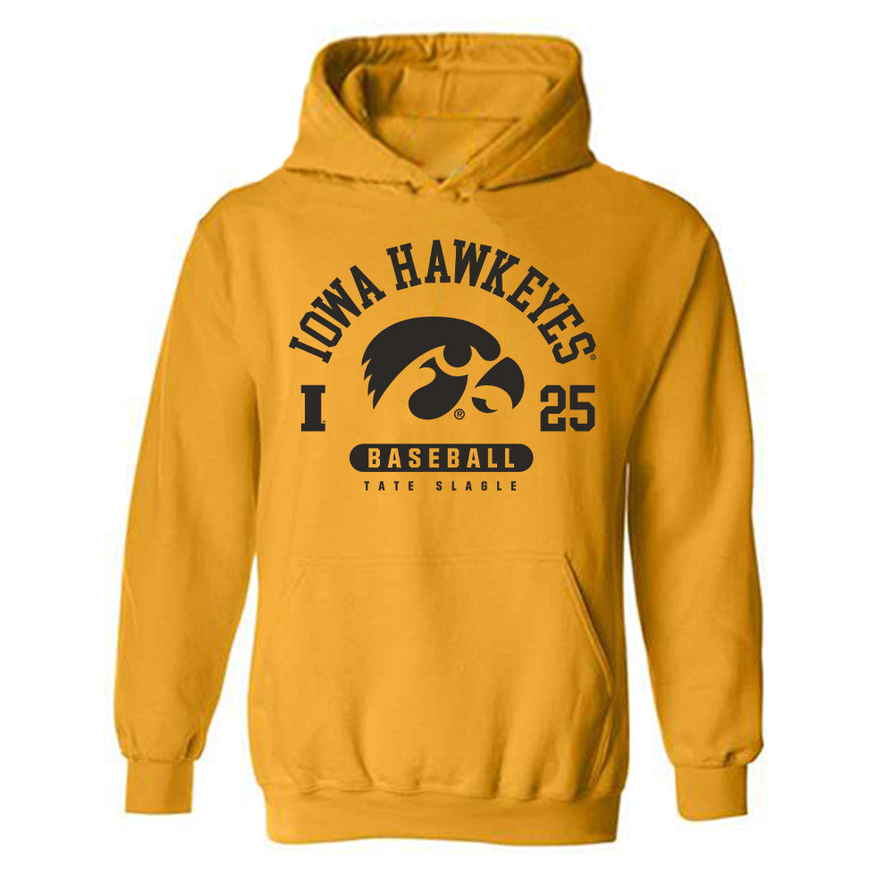 Iowa - NCAA Baseball : Tate Slagle - Classic Fashion Shersey Hooded Sweatshirt-0