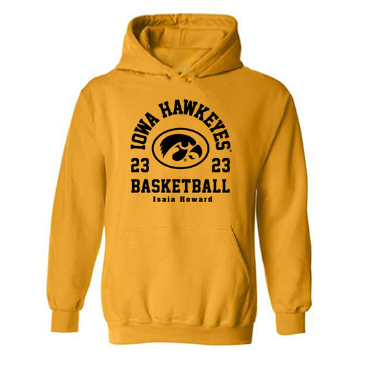 Iowa - NCAA Men's Basketball : Isaia Howard - Classic Fashion Shersey Hooded Sweatshirt-0