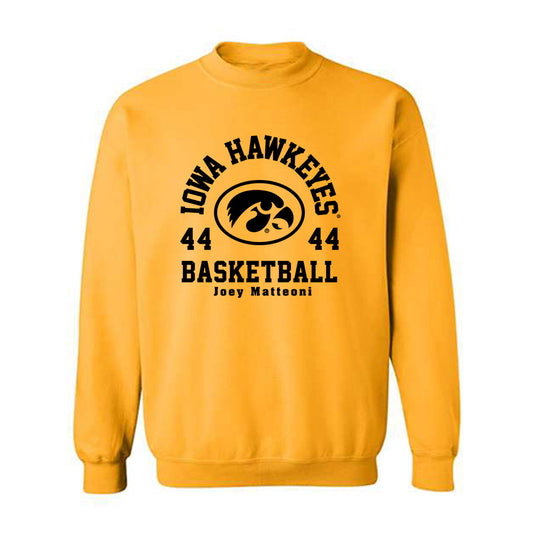 Iowa - NCAA Men's Basketball : Joey Matteoni - Classic Fashion Shersey Crewneck Sweatshirt-0