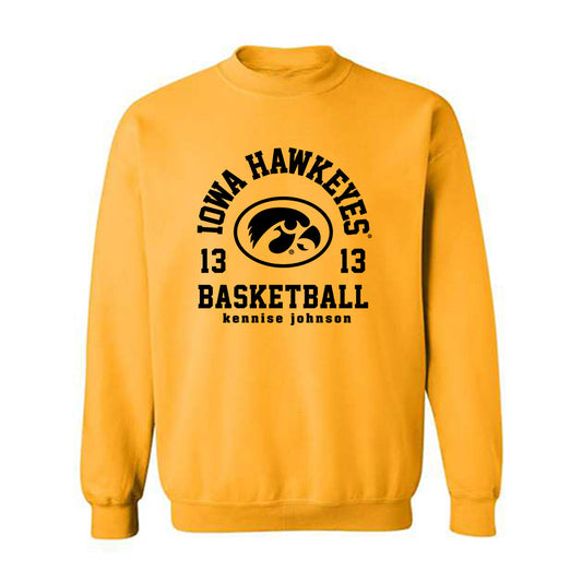 Iowa - NCAA Women's Basketball : Kennise Johnson - Classic Fashion Shersey Crewneck Sweatshirt-0