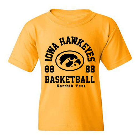 Iowa - NCAA Men's Basketball : Karthik Test - Classic Fashion Shersey Youth T-Shirt-0