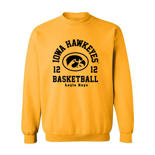 Iowa - NCAA Women's Basketball : Layla Hays - Classic Fashion Shersey Crewneck Sweatshirt-0