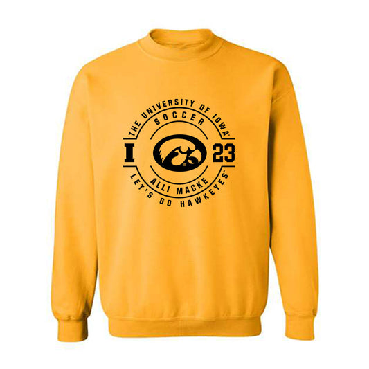 Iowa - NCAA Women's Soccer : Alli Macke - Classic Fashion Shersey Crewneck Sweatshirt-0