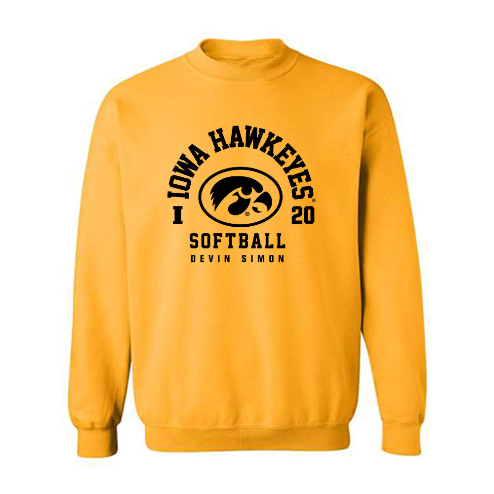 Iowa - NCAA Softball : Devin Simon - Classic Fashion Shersey Crewneck Sweatshirt-0