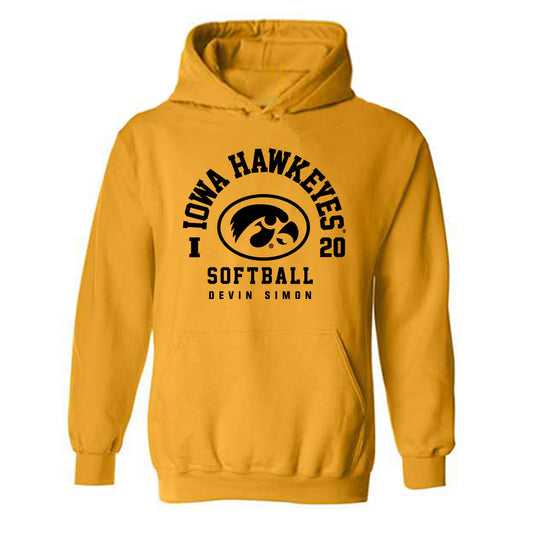 Iowa - NCAA Softball : Devin Simon - Classic Fashion Shersey Hooded Sweatshirt-0