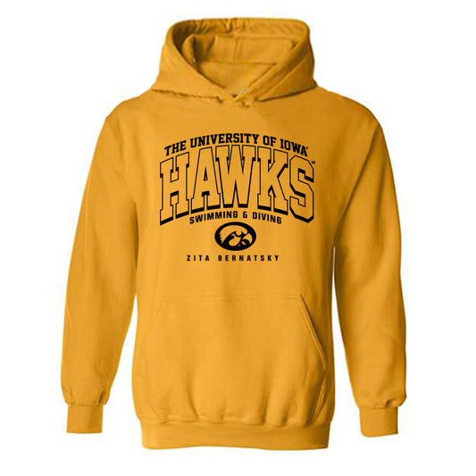 Iowa - NCAA Women's Swimming & Diving : Zita Bernatsky - Classic Fashion Shersey Hooded Sweatshirt-0