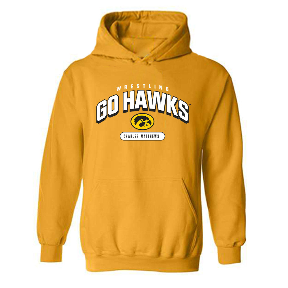 Iowa - NCAA Wrestling : Charles Matthews - Classic Fashion Shersey Hooded Sweatshirt-0
