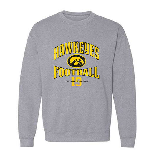 Iowa - NCAA Football : Jackson Stratton - Classic Fashion Shersey Crewneck Sweatshirt-0