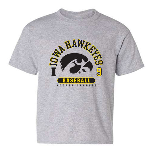 Iowa - NCAA Baseball : Kooper Schulte - Youth T-Shirt