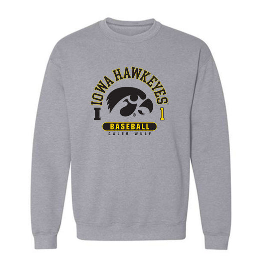 Iowa - NCAA Baseball : Caleb Wulf - Crewneck Sweatshirt-0