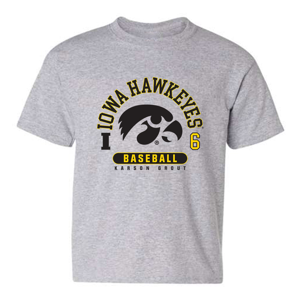 Iowa - NCAA Baseball : Karson Grout - Youth T-Shirt