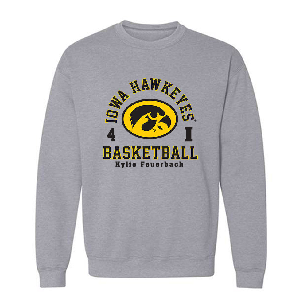 Iowa - NCAA Women's Basketball : Kylie Feuerbach - Classic Fashion Shersey Crewneck Sweatshirt-0