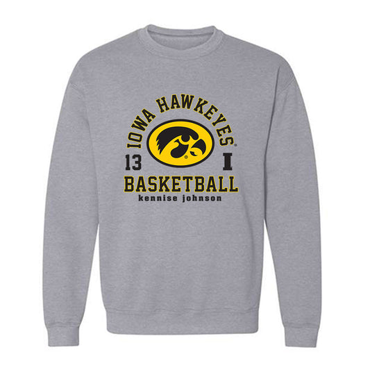 Iowa - NCAA Women's Basketball : Kennise Johnson - Classic Fashion Shersey Crewneck Sweatshirt-0