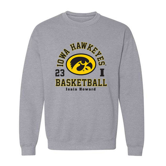 Iowa - NCAA Men's Basketball : Isaia Howard - Classic Fashion Shersey Crewneck Sweatshirt-0
