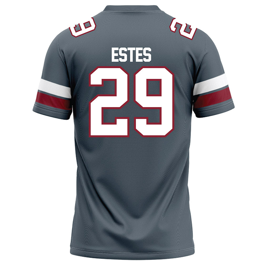 NCCU - NCAA Football : Dj Estes - Grey Football Jersey-1