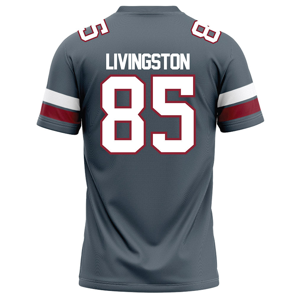NCCU - NCAA Football : SyRee Livingston - Grey Football Jersey-1