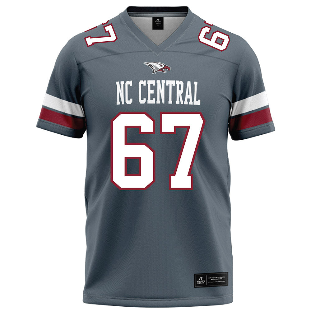 NCCU - NCAA Football : Cicero Leak IV - Grey Football Jersey-0