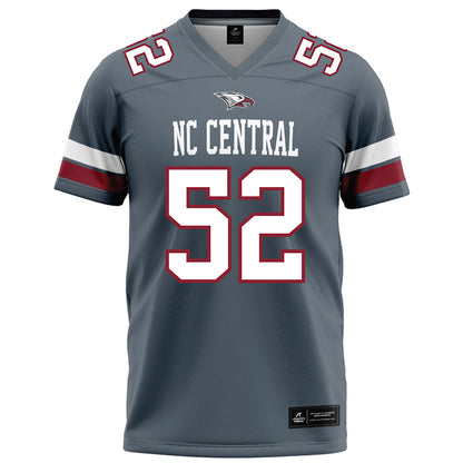 NCCU - NCAA Football : David Jacobs - Grey Football Jersey-0