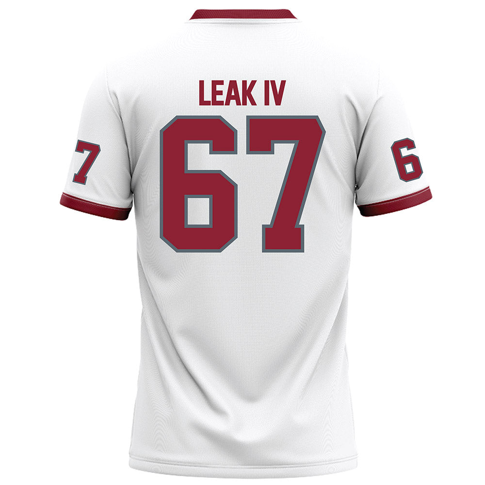 NCCU - NCAA Football : Cicero Leak IV - White Football Jersey-1
