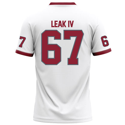 NCCU - NCAA Football : Cicero Leak IV - White Football Jersey-1