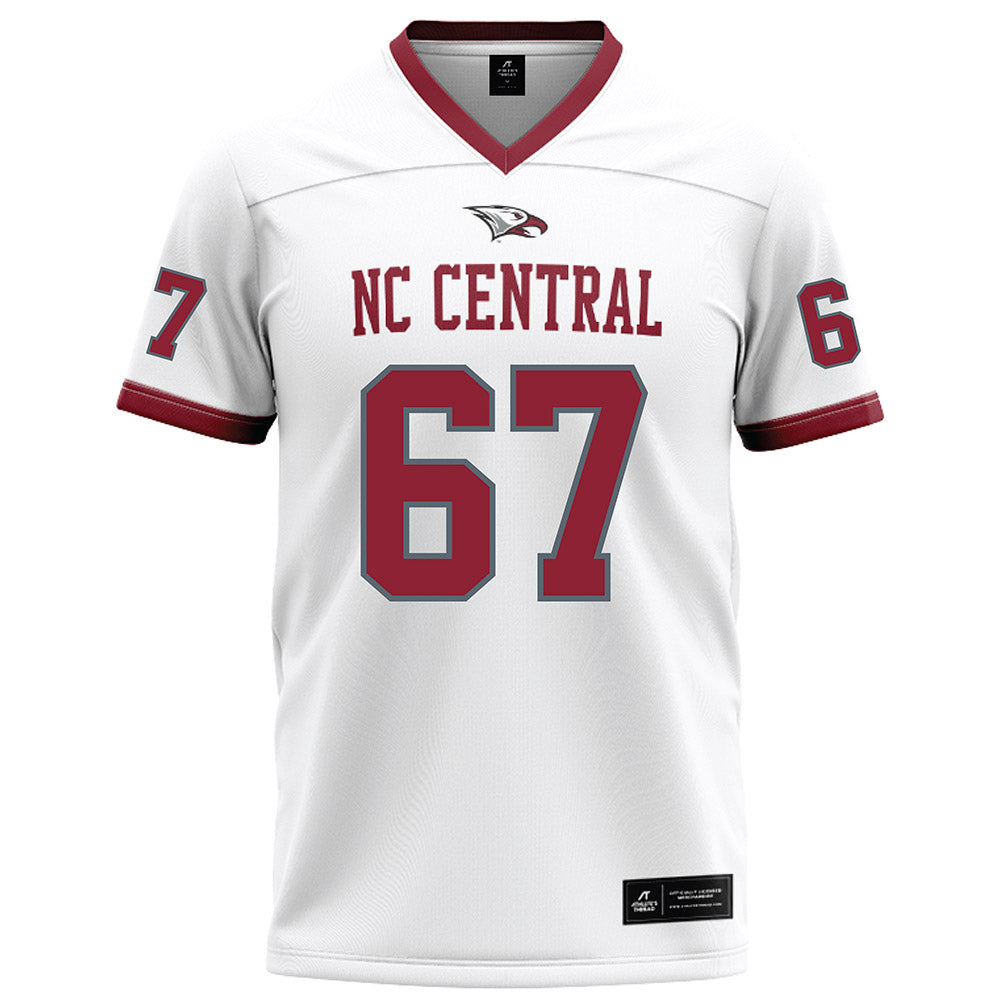 NCCU - NCAA Football : Cicero Leak IV - White Football Jersey-0