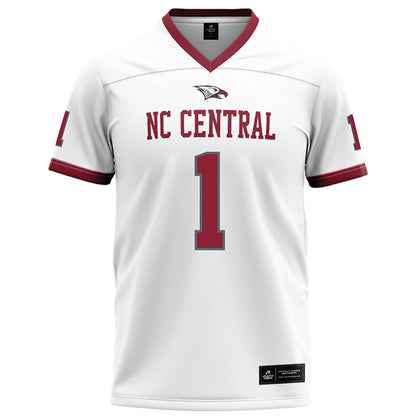 NCCU - NCAA Football : Christian Mosley - White Football Jersey-0