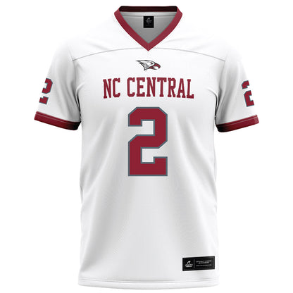 NCCU - NCAA Football : Malcolm Reed - White Football Jersey-0