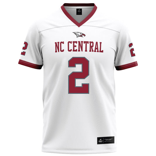 NCCU - NCAA Football : Malcolm Reed - White Football Jersey-0