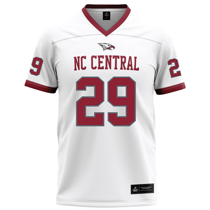 NCCU - NCAA Football : Dj Estes - White Football Jersey-0