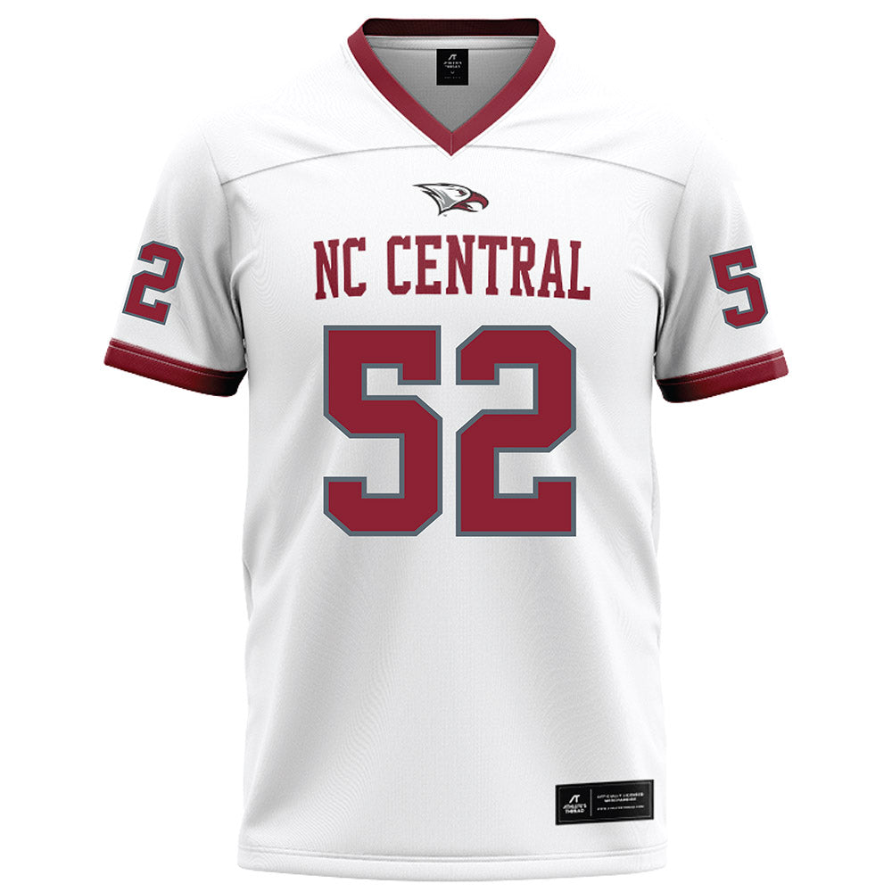 NCCU - NCAA Football : David Jacobs - White Football Jersey-0