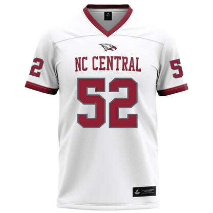 NCCU - NCAA Football : David Jacobs - White Football Jersey-0