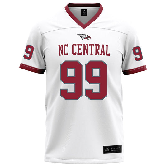 NCCU - NCAA Football : Khareem Thompson - White Football Jersey-0