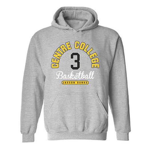Centre College - NCAA Men's Basketball : Jaxson Banks - Classic Fashion Shersey Hooded Sweatshirt-0