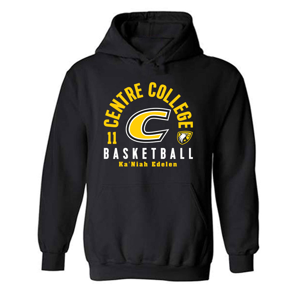 Centre College - NCAA Women's Basketball : Ka'Niah Edelen - Classic Fashion Shersey Hooded Sweatshirt-0