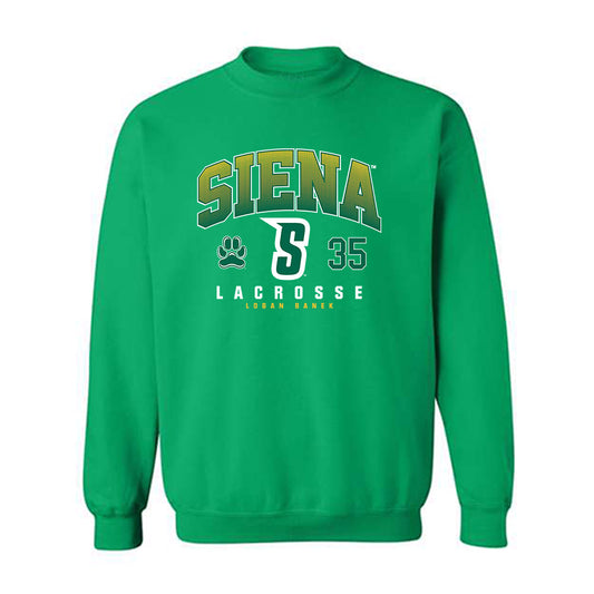 Siena - NCAA Men's Lacrosse : Logan Banek - Classic Fashion Shersey Crewneck Sweatshirt-0