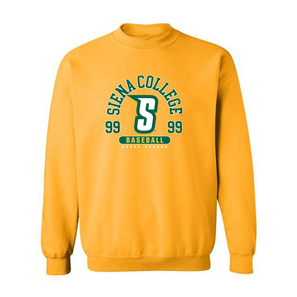 Siena - NCAA Baseball : Casey Vaughn - Classic Fashion Shersey Crewneck Sweatshirt