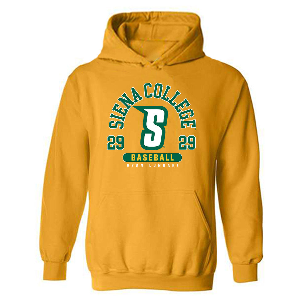 Siena - NCAA Baseball : Ryan Lundari - Classic Fashion Shersey Hooded Sweatshirt-0