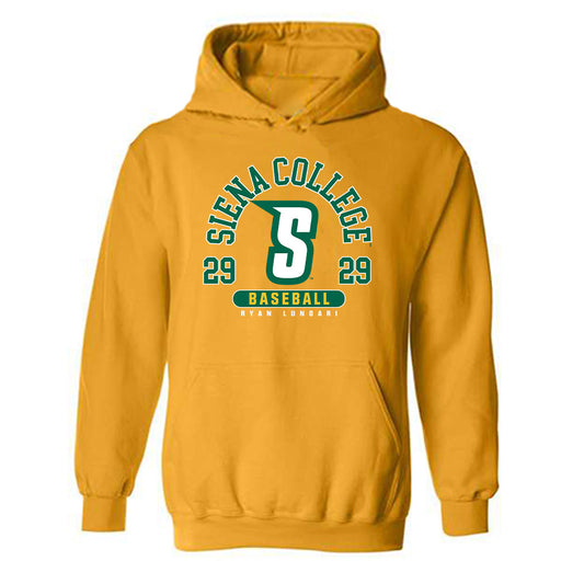 Siena - NCAA Baseball : Ryan Lundari - Classic Fashion Shersey Hooded Sweatshirt-0